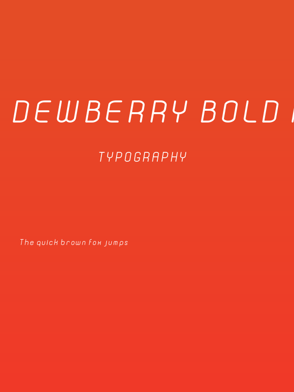 Dewberry Bold Italic Poster
