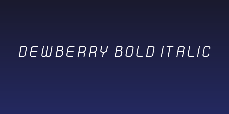 Dewberry Bold Italic Social Header