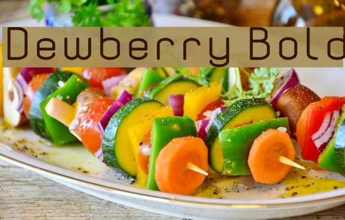 Dewberry Bold Font examples