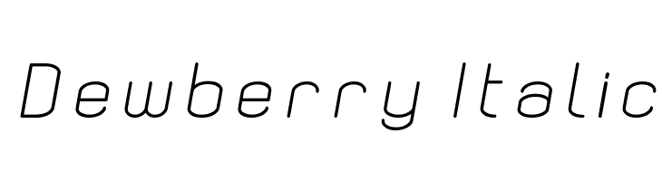 Dewberry Italic  Frei Schriftart Herunterladen