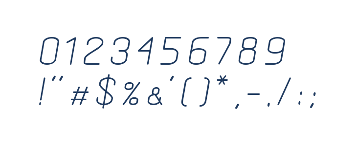 Dewberry Italic Other Characters