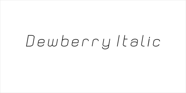 Dewberry Italic Logo