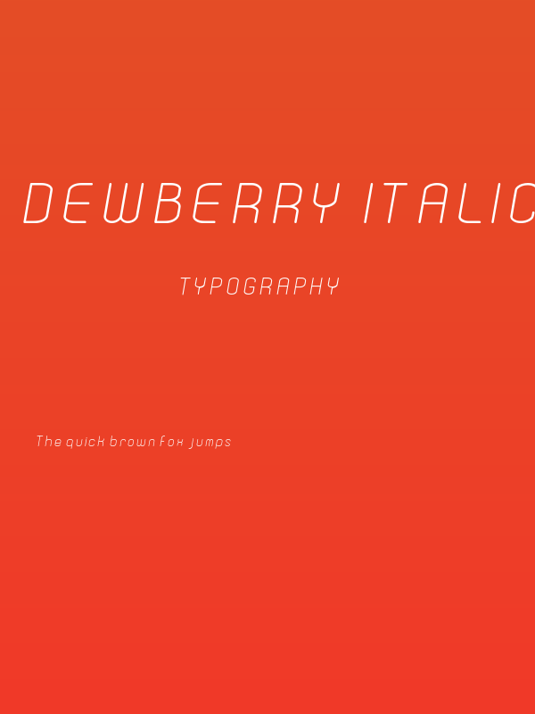 Dewberry Italic Poster