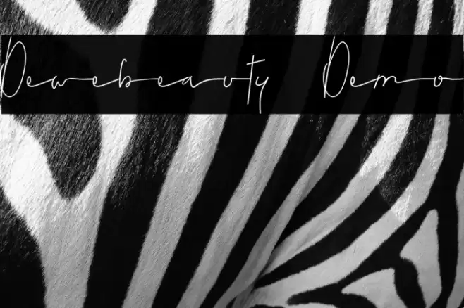 Dewebeauty Demo Font examples