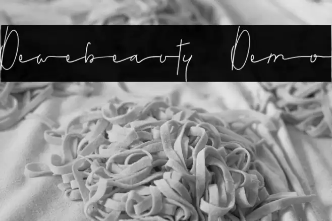 Dewebeauty Demo Font examples