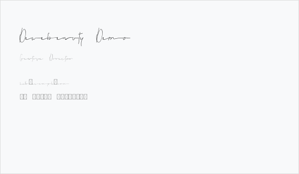 Dewebeauty Demo Business Card