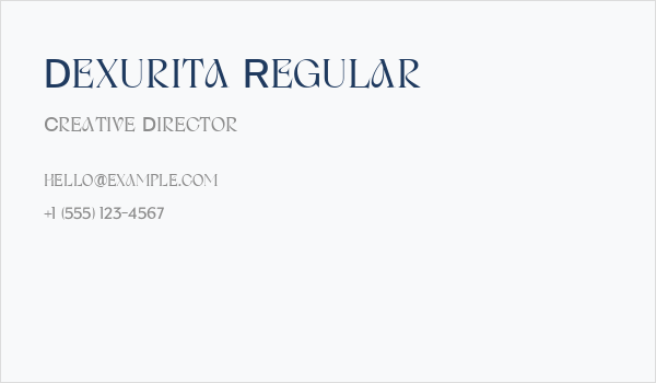 Dexurita Regular Business Card