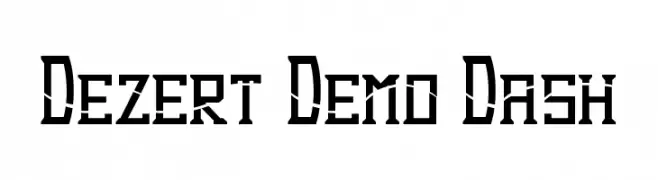 Dezert Demo Dash  تنزيل الخطوط