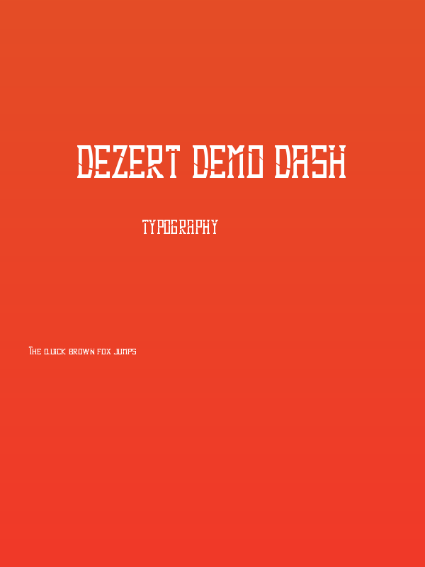 Dezert Demo Dash Poster