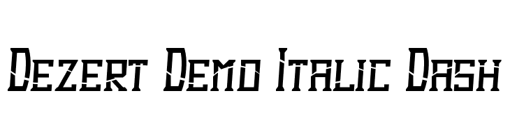 Dezert Demo Italic Dash  免费字体下载