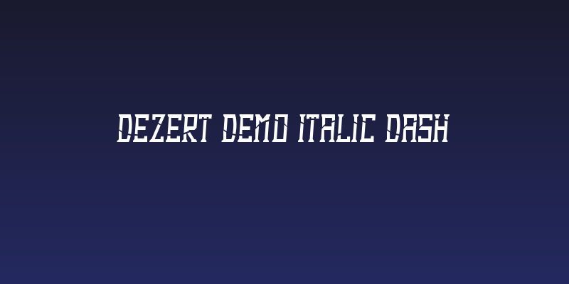 Dezert Demo Italic Dash Social Header