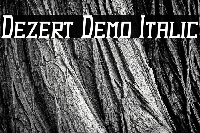 Dezert Demo Italic Example 1