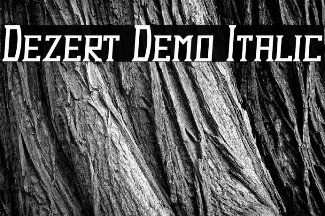 Dezert Demo Italic Font examples
