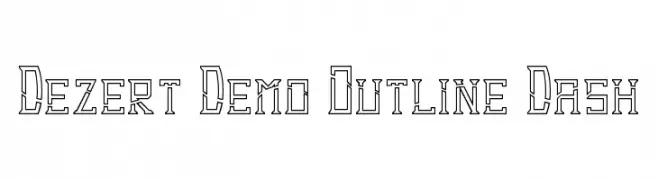 Dezert Demo Outline Dash  تنزيل الخطوط