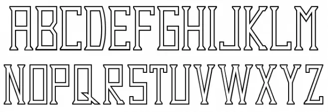 Dezert Demo Outline Schriftart Groß