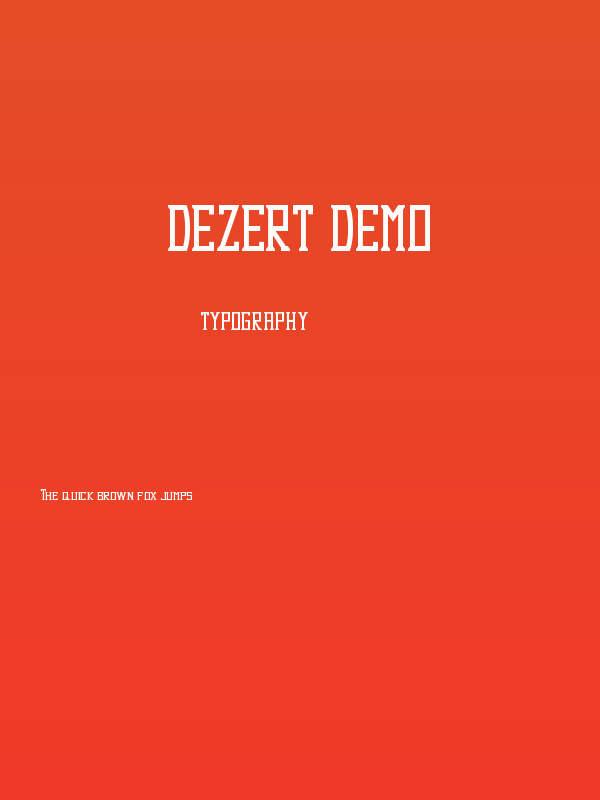Dezert Demo Poster