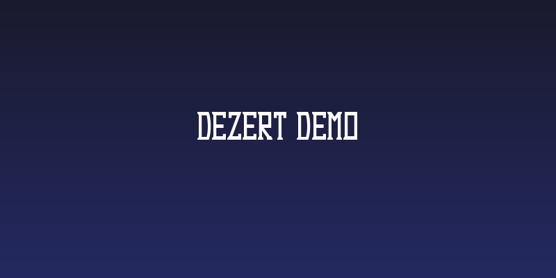 Dezert Demo Social Header