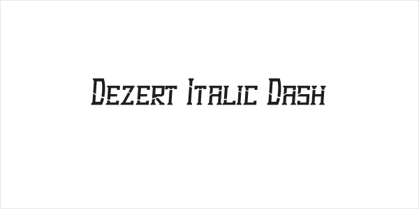 Dezert Italic Dash Logo