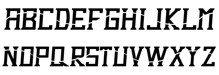 Dezert Italic Dash Font LOWERCASE