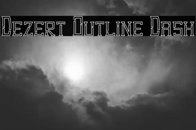 Dezert Outline Dash Font examples