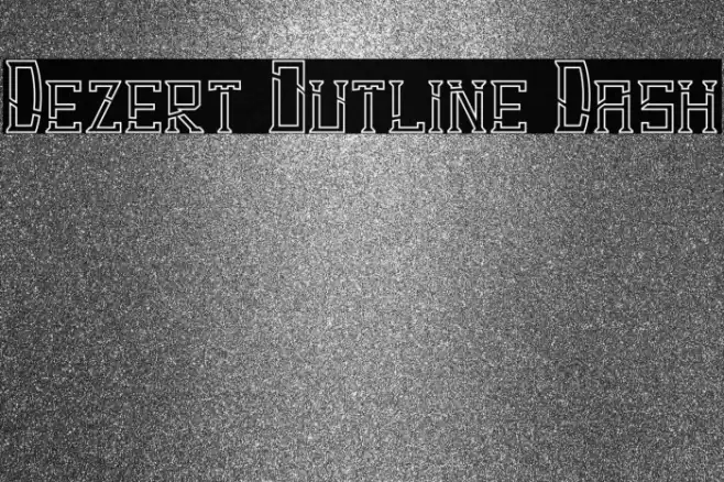Dezert Outline Dash Font examples