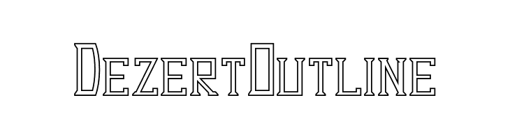 Dezert Outline Font