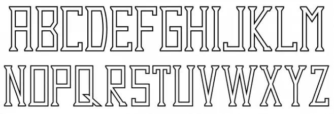 Dezert Outline Schriftart Groß