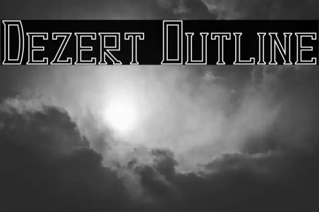 Dezert Outline Font examples