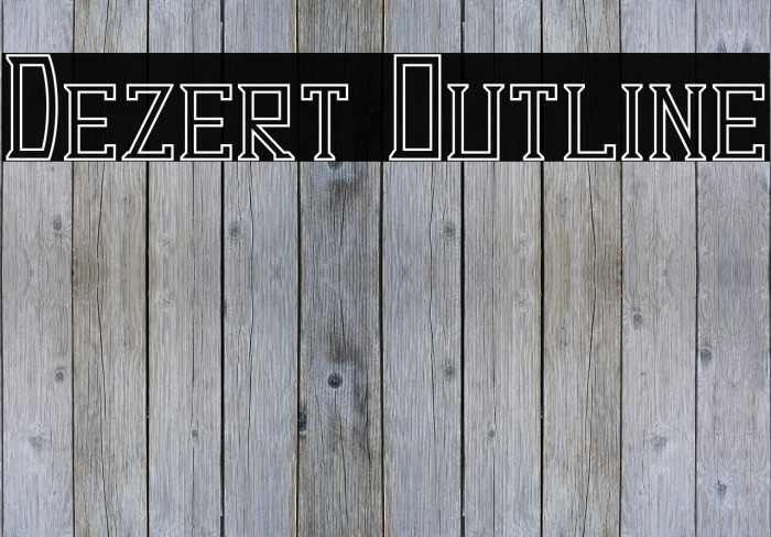 Dezert Outline Font examples