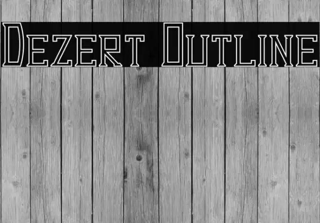 Dezert Outline Font examples