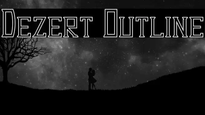 Dezert Outline Font examples