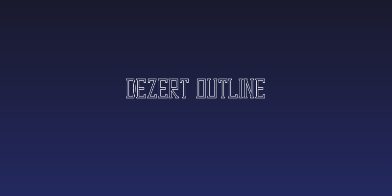 Dezert Outline Social Header