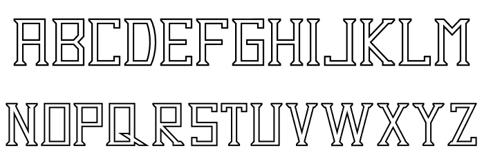 Dezert Outline Font LOWERCASE