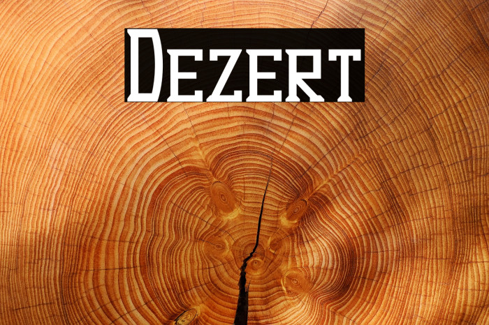 Dezert फ़ॉन्ट examples