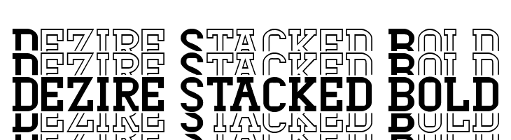 Dezire Stacked Bold Шрифта