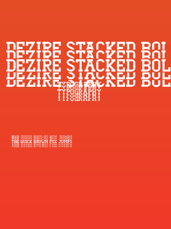 Dezire Stacked Bold Poster