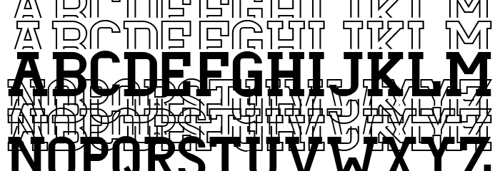 Dezire Stacked Bold Font LOWERCASE