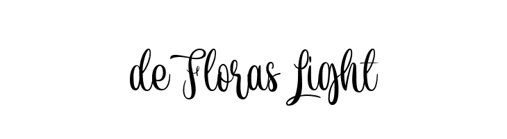 de Floras Light  フリーフォントのダウンロード
