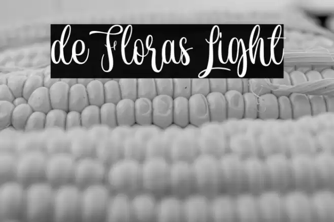de Floras Light Font examples