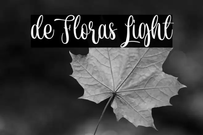 de Floras Light Font examples