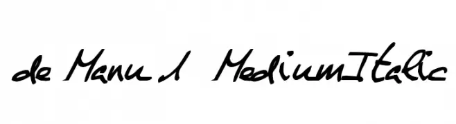 de Manu 1  MediumItalic  Frei Schriftart Herunterladen