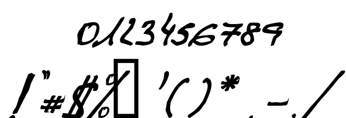 de Manu 1 MediumItalic Font OTHER CHARS