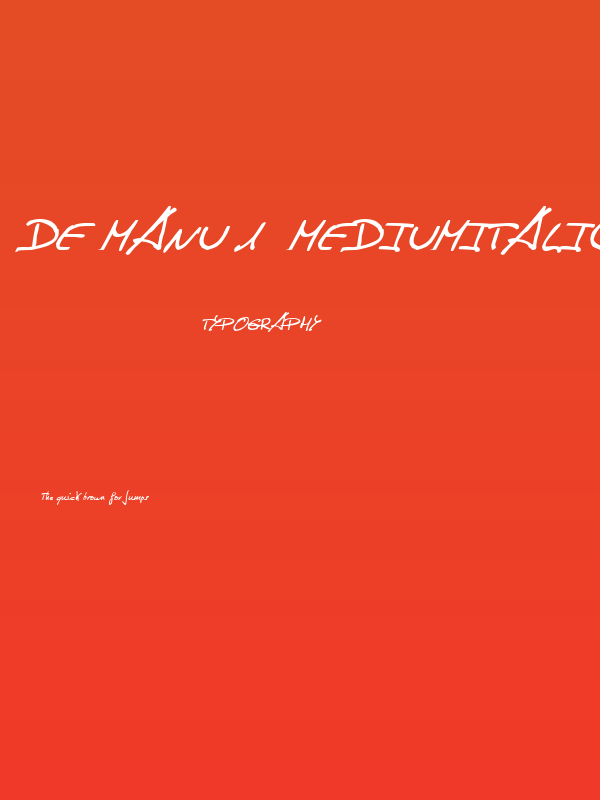 de Manu 1  MediumItalic Poster