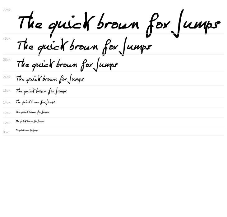 de Manu 1  MediumItalic Waterfall