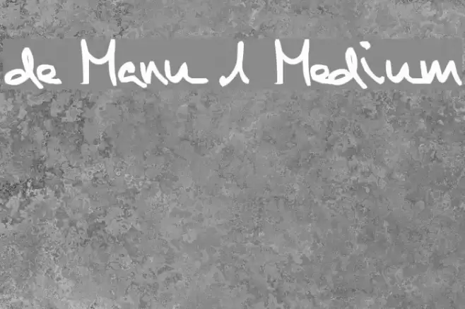 de Manu 1 Medium Font examples