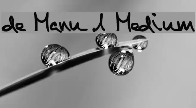 de Manu 1 Medium Font examples