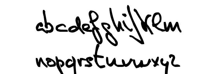 de Manu 1 Medium Font LOWERCASE