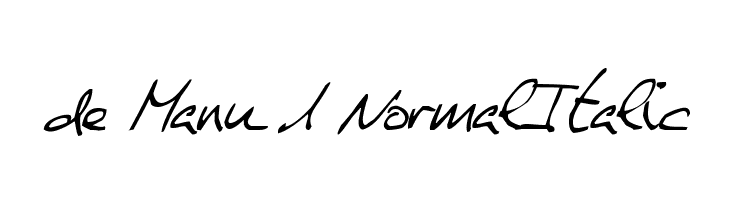 de Manu 1 NormalItalic  免费字体下载