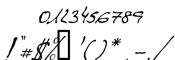 de Manu 1 NormalItalic Font Alte caractere