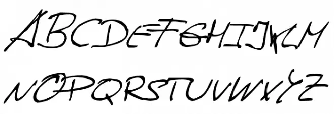 de Manu 1 NormalItalic Caratteri MAIUSCOLE
